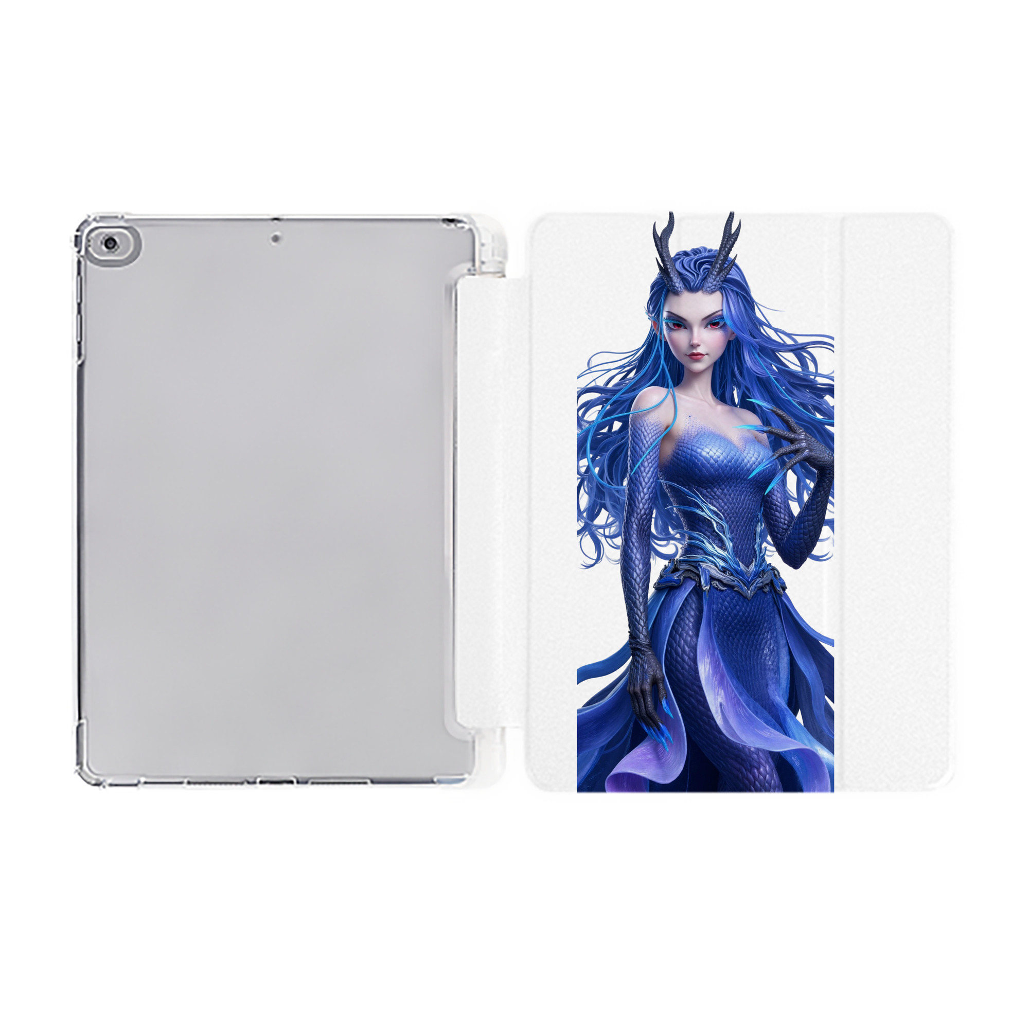（画像用） Ne Zha 2 ナタ 魔童の大暴れ IPad ケース ペン収納付き 三つ折りスタンド PUレザー×シリコン 対応機種9.5/10.5/10.9インチ